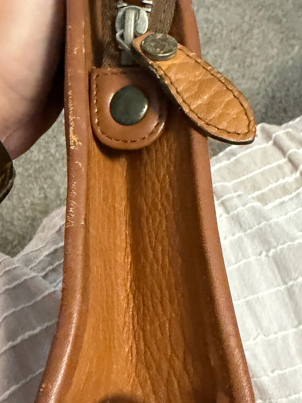 Burberry Tan Pebble-Grain Leather Tote